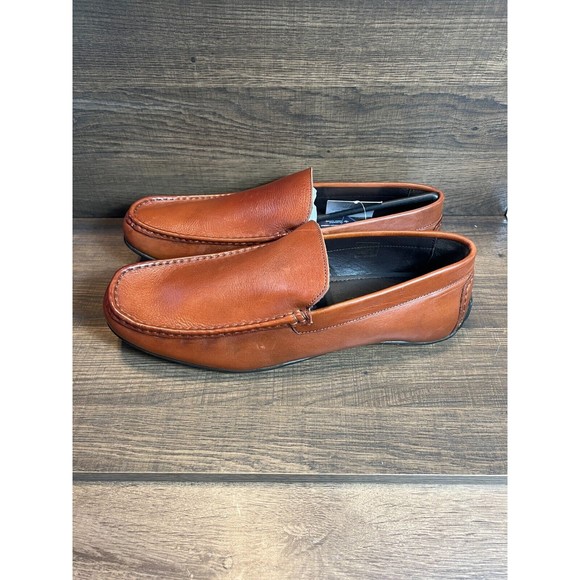 Anthony Veer Cleveland Driver Slip On Loafer Saddle Tan 14D NWB - Picture 6 of 10